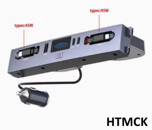 Usb Hub Type C - شاحن سيارة متعدد المنافذ، محول طاقة