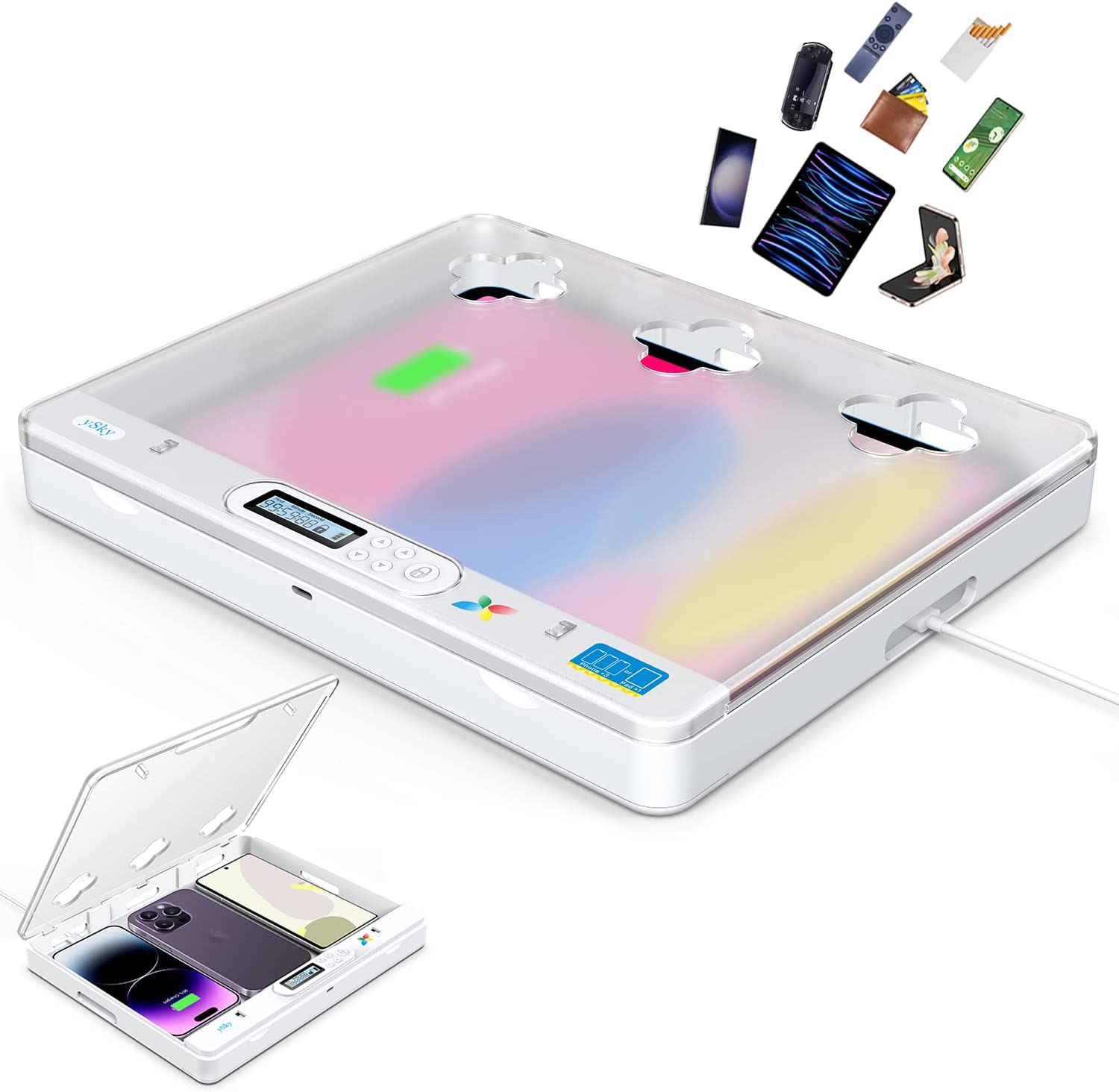 Toddler Tablet Accessories - صندوق قفل مؤقت للأجهزة اللوحية والهواتف