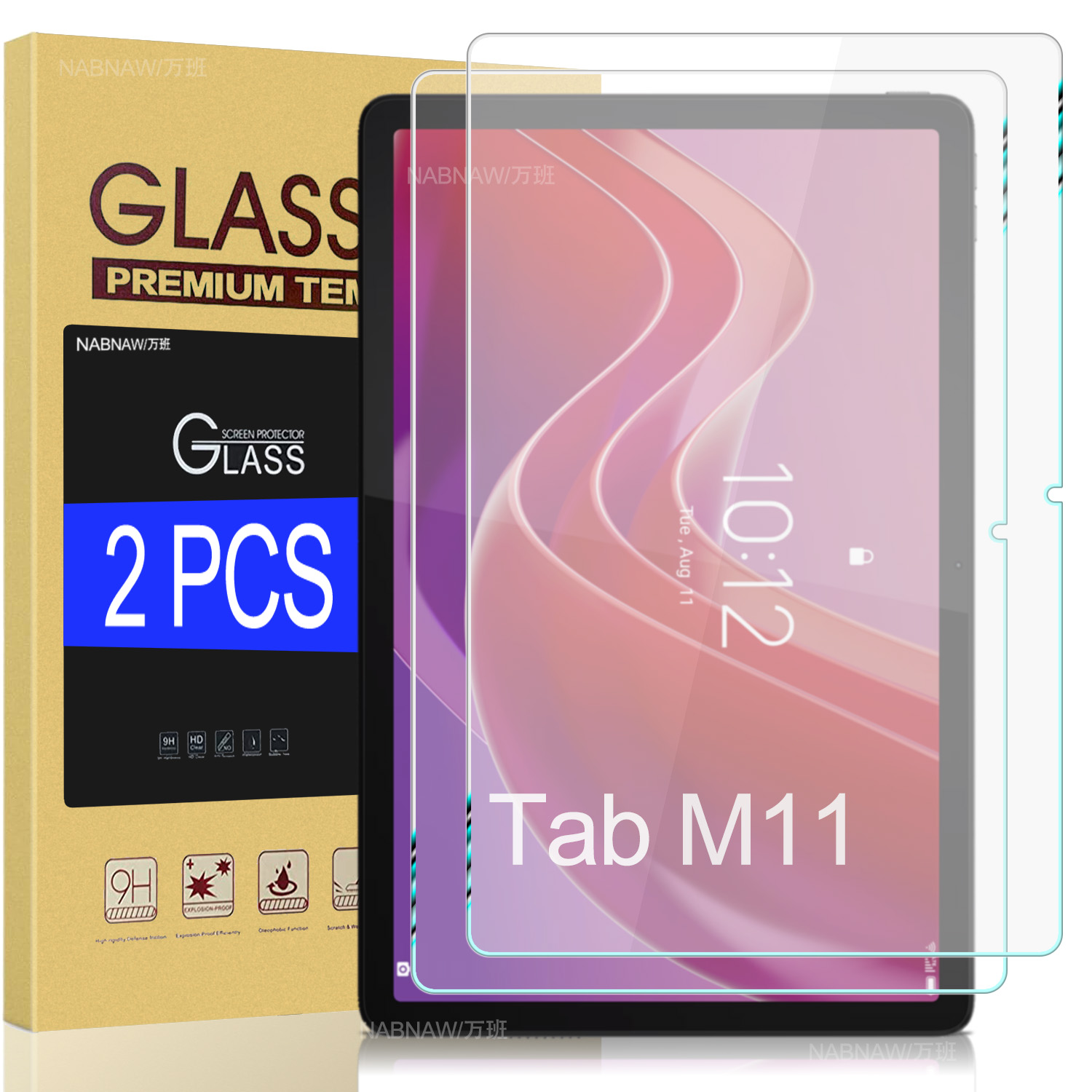 Lenovo Tablet M11 Accessories - 2 قطع HD واقي للشاشة مقاوم