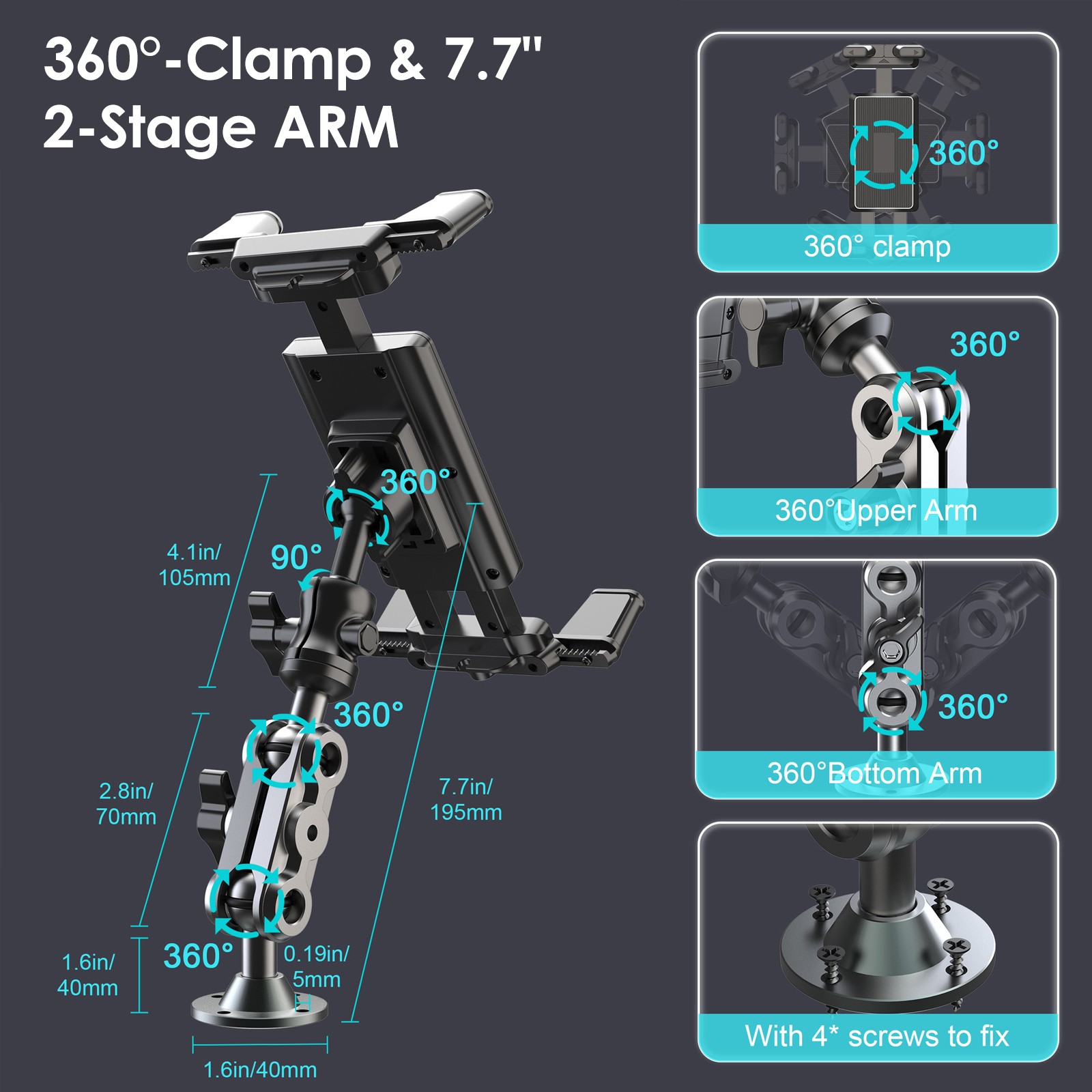 حامل أجهزة لوحية للشاحنات مع ق - مراجعة Tablet Car Mount وسعره
