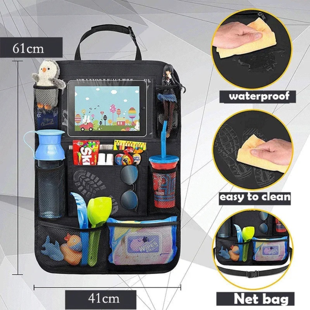 منظم خلفي لمقعد السيارة 9 جيوب - مراجعة Toddler Tablet Accessories وسعره