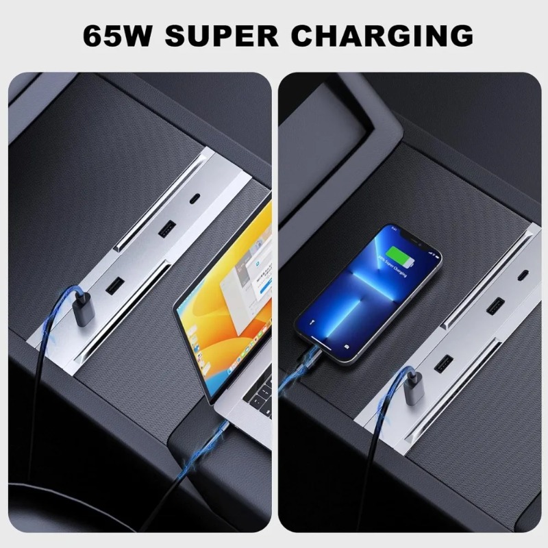 محول كونسول وسطي للسيارة متعدد - مراجعة Usb Hub Type C وسعره