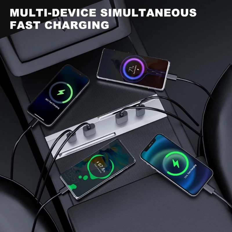 محول كونسول وسطي للسيارة متعدد - مراجعة Usb Hub Type C وسعره