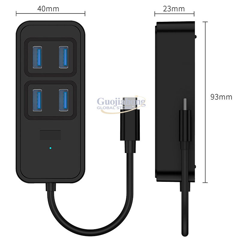 موزع USB3.0 عابر للحدود، محول  - مراجعة Usb Hub Type C وسعره