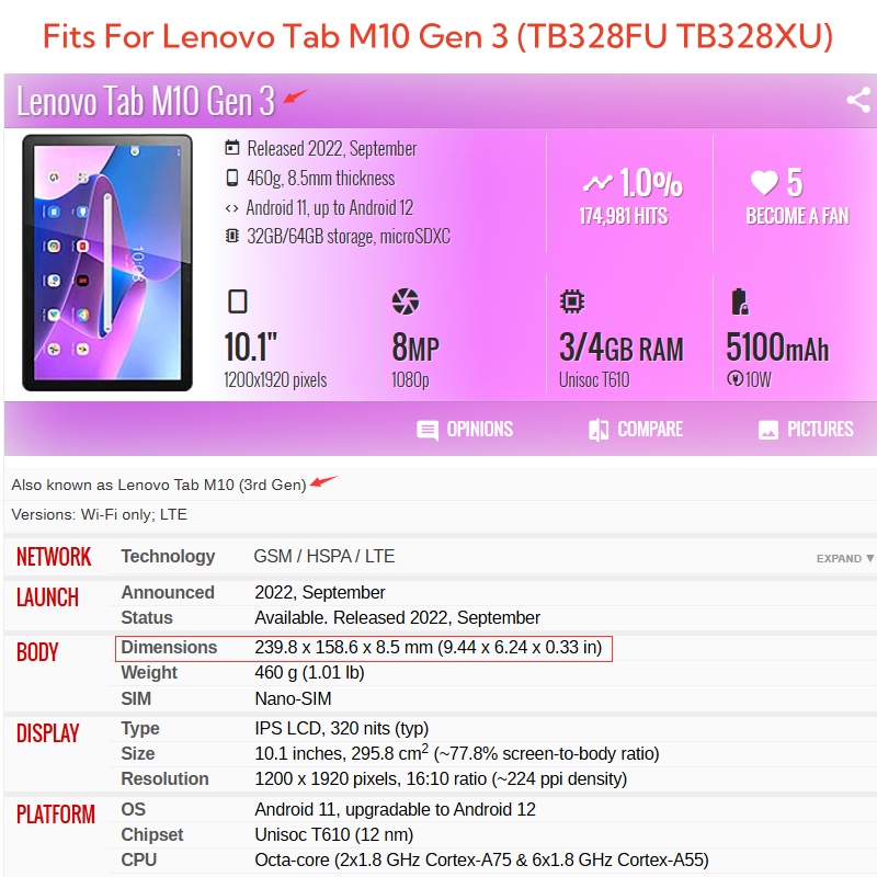 حافظة لجهاز لينوفو تاب M10 3rd - مراجعة Lenovo Tablet With Accessories وسعره