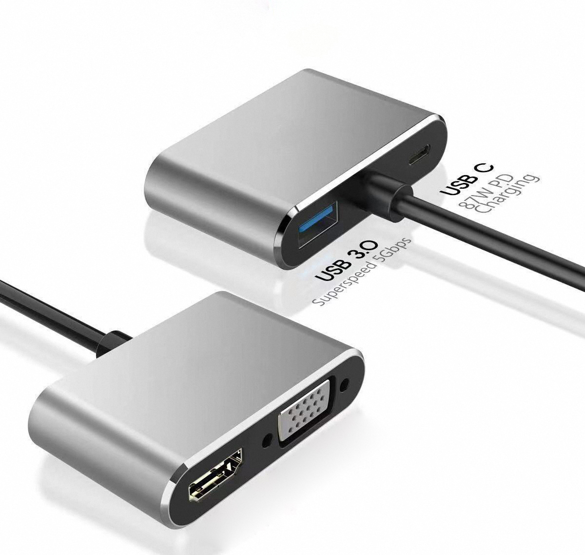 محول USB نوع C إلى VGA بدقة 4K - مراجعة Usb Hub Type C وسعره