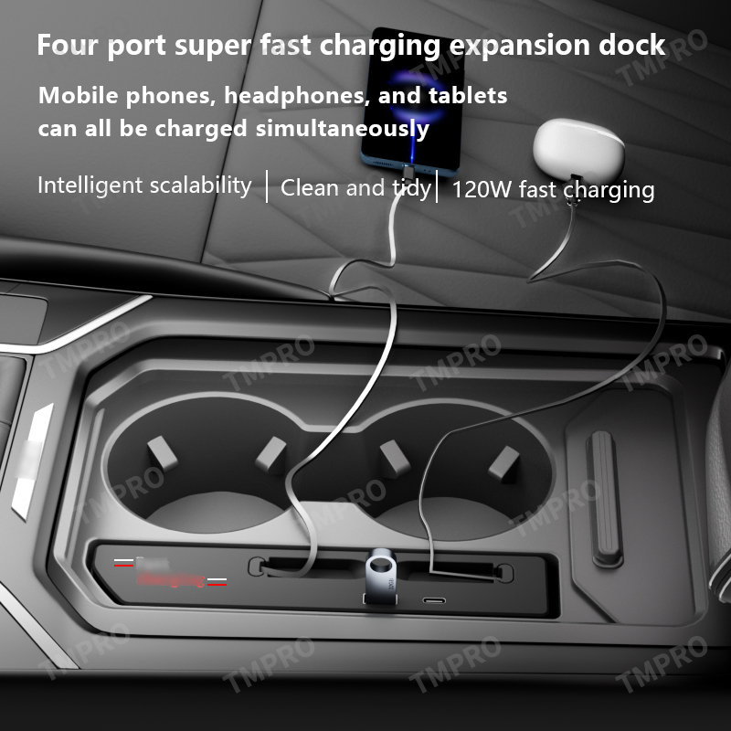 قاعدة شحن سريعة PD QC لسيارة ف - مراجعة Usb Hub Type C وسعره